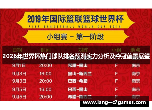 2026年世界杯热门球队排名预测实力分析及夺冠前景展望 2026年世界杯热门球队排名预测实力分析及夺冠前景展望